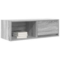 Tv-meubel 80x31x25,5 cm bewerkt hout grijs sonoma eikenkleurig - thumbnail