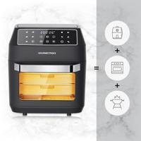 GourmetMaxx 13606 Heteluchtoven 12 l BPA-vrij, CoolTouch-behuizing, Digitale timer, Grillfunctie Zwart - thumbnail