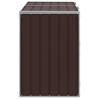 VidaXL Containerberging voor 2 containers 144x81x113 cm staal bruin - thumbnail