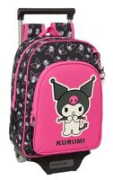 Schoolrugzak met Wielen Kuromi Zwart Fuchsia 26 x 11 x 67 cm 26 x 34 x 11 cm - thumbnail