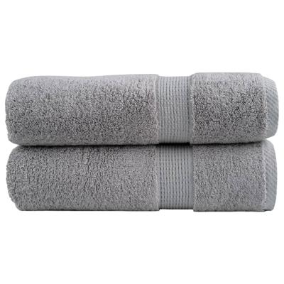 VidaXL Badhanddoeken solund 2 st 600 g/m² 70x140 cm grijs VidaXL Badhanddoeken solund 2 st 600 g/m² 70x140 cm grijs