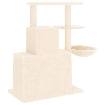 VidaXL Kattenmeubel met sisal krabpalen 83 cm crèmekleurig - thumbnail