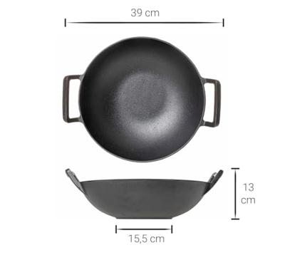 Blackwell Wokpan Gietijzer / Wadjan ø 32 cm / 3.3 liter - zonder anti-aanbaklaag