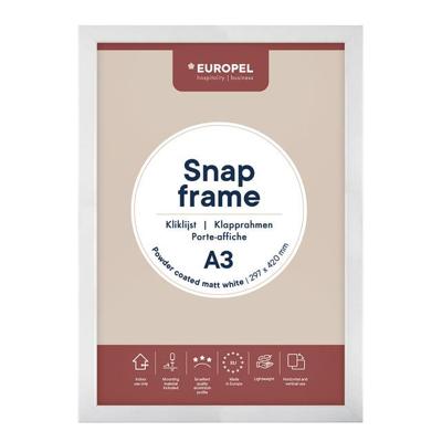 Kliklijst europel a3 25mm mat wit
