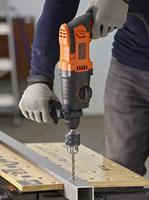 BLACK+DECKER BEHS01 650W 1.4J SDS+ Boorhamer | Zijhandgreep | Dieptestop | 6mm en 8mm betonboor | Boorkopadapter - BEHS01-QS - thumbnail