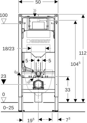 GeberitDuofixwandcloset h112cm 4 l sigma res12cm wbevest 111.354.00.6