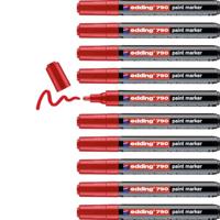 Paintmarker edding 790 alcoholbasis 2-3mm rood | 10 stuks - thumbnail