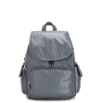 Kipling City Pack Backpack Steel Grey Metallic