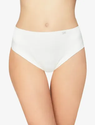 Dames heup slip 3244 - Microfiber - Dames onderbroek - ondergoed - badstof kruisje - XL - Wit | Dames slip - Onderbroek - Ondergoed - XL - - XL -