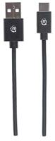 Manhattan USB-kabel USB 2.0 USB-A stekker, USB-C stekker 0.50 m Zwart 354912 - thumbnail