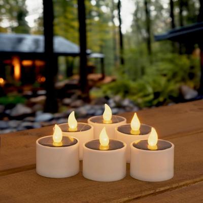 Solar waxinelichtjes led kaarsen 6 stuks Solar waxinelichtjes led kaarsen 6 stuks