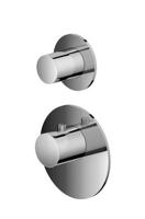 Hotbath Mate Afbouwdeel High Flow 1 Stopkraan Rond Geborsteld Nikkel - thumbnail