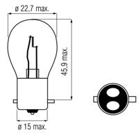 Bosma Lamp 12v-20/20w bax15d - thumbnail