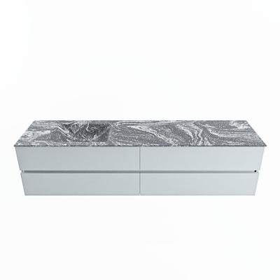 MONDIAZ VICA-DLUX 200cm badmeubel onderkast Clay 4 lades. Inbouw wastafel CLOUD links 1 kraangat, kleur Lava. MONDIAZ VICA-DLUX 200cm badmeubel onderkast Clay 4 lades. Inbouw wastafel CLOUD links 1 kraangat, kleur Lava.