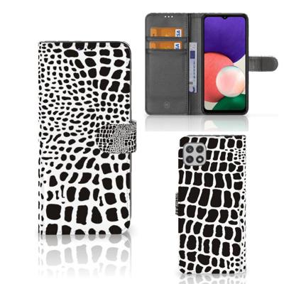 Samsung Galaxy A22 5G | Telefoonhoesje | Met pasjeshouder | Slangenprint Samsung Galaxy A22 5G | Telefoonhoesje | Met pasjeshouder | Slangenprint