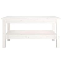 Salontafel 80x50x40 cm massief grenenhout wit - thumbnail