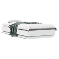 Bedframe met LED-verlichting wit 100x200 cm - thumbnail
