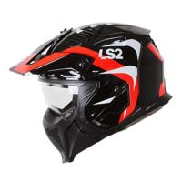 LS2 modulaire helm "of606 drifter triality" helmet of606 drifter triality xs black/red - thumbnail