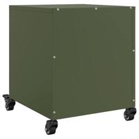 Nachtkastjes 2 st 36x39x43,5 cm staal olijfgroen - thumbnail