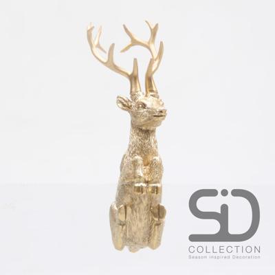 Season Inspired Decoration Pothanger hert goud 7cm
