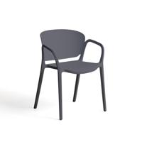 Kave Home Tuinstoel 'Ania' Kunststof, kleur Donkergrijs - thumbnail