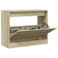 VidaXL Schoenenkast 80x34x63 cm bewerkt hout sonoma eikenkleurig - thumbnail