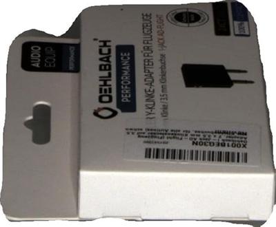 Oehlbach D1C35015 i-Jack AD-Flight Jackplug Audio Y-adapter [1x Jackplug female 3,5 mm - 2x Jackplug male 3,5 mm] Zwart