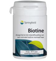 Springfield Biotine (vitamine B8) 8 mg 30 Vegetarische capsules - thumbnail