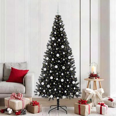 VidaXL Kerstboom met 300 led met standaard zwart 210 cm pvc