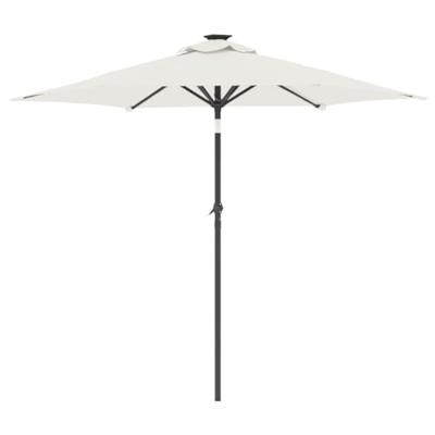 VidaXL Parasol met stalen paal 225x225x212 cm wit