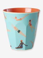 RETRO SWIMSTER melamine beker 250 ml RICE hemelsblauw - thumbnail