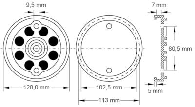 KS Tools 160.0463 Rubberen schijf (Ø x h) 120 mm x 22 mm