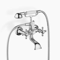 Dornbracht Madison Badmengkraan voor wandmontage, met spoeldouche Chroom - thumbnail
