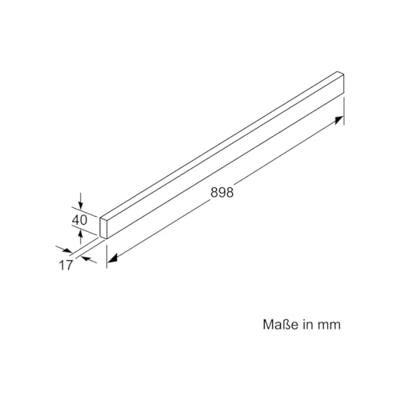 Bosch DSZ4985 RVS Greeplijst 90 cm