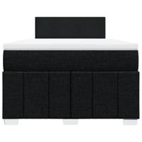 Boxspring met matras stof zwart 120x190 cm - thumbnail