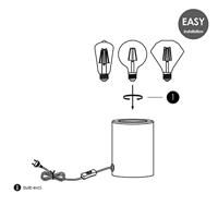 Home sweet home dry tafellamp 10 rond koper - thumbnail