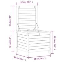 Tuinvoetenbank 62x63,5x53,5 cm massief douglashout - thumbnail
