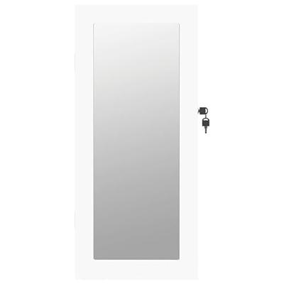 Sieradenkast met spiegel wandgemonteerd 30x8,5x67 cm wit