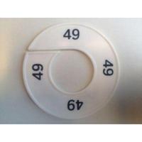 Maatring 9cm wit/zwart 49 - thumbnail