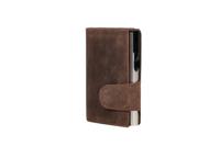 Juscha JU-962305 Pasjeshouder Clicksafe RFID Jachtleer BR/ZI 8 Pasjes Met Opbergvak Voor Muntgeld - thumbnail