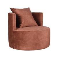 LABEL51 Fauteuil Evy - Rust - Velours - 90 cm - thumbnail