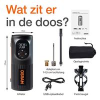 Osram Automotive TYREinflate 2000 Compressor 8.3 bar Opbergbox/tas, Digitaal display, Met werklamp - thumbnail