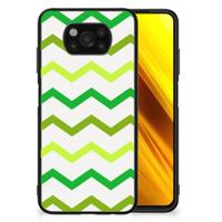 Xiaomi Poco X3 | X3 Pro Back Case Zigzag Groen - thumbnail
