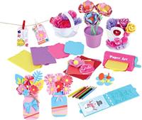 Playgo papier bloemen maken knutselset - 79dlg. - thumbnail