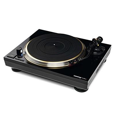Reloop Turn 5 - kwarts-gestuurde hifi-draaitafel met krachtige aandrijving, collectorloze, directe DC-motor, aluminium platenschaal, statisch uitgebalanceerde S-vormige toonarm