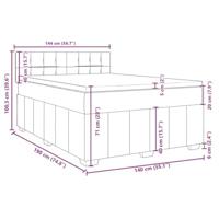 Boxspring met matras stof zwart 140x190 cm - thumbnail