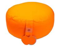 Yogi & Yogini Meditatiekussen Rond Katoen Oranje - 33 x 17 cm - thumbnail