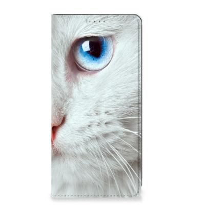 OPPO A57 | A57s | A77 4G | Hoesje maken | Witte Kat OPPO A57 | A57s | A77 4G | Hoesje maken | Witte Kat