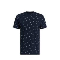 WE Fashion T-shirt met all over print heavy blue - thumbnail