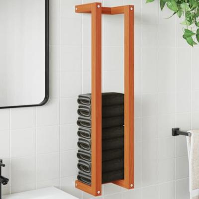 VidaXL Handdoekenrek 23x18x90 cm massief grenenhout wasbruin VidaXL Handdoekenrek 23x18x90 cm massief grenenhout wasbruin